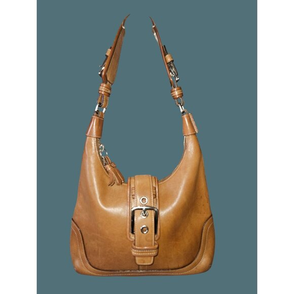 Coach Vintage Hampton Y2K Leather Crescent Shaped Hobo Shoulder Bag - Picture 1 of 15